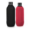 Set 2 Huse Cooler Jacket pentru sticle SodaStream, Kwmobile, Negru/Rosu, Neopren, 58832.01