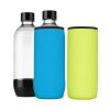 Set 2 Huse Cooler Jacket pentru sticle SodaStream, Kwmobile, Albastru/Galben, Neopren, 58833.02