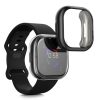 Set 2 Huse Kwmobile pentru Fitbit Versa 4/Sense 2, Silicon, Negru/Transparent, 58874.01