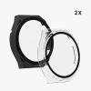 Set 2 Huse pentru Huawei Watch GT 3 Pro (46mm), Kwmobile, Negru/Transparent, Plastic, 58882.01