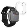 Set 2 Huse Kwmobile pentru Fitbit Versa 4/Sense 2, Silicon, Transparent, 58874.02