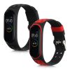 Set 2 Curele pentru Xiaomi Mi Band 4, Kwmobile, Negru/Rosu, Silicon, 58889.01