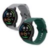 Set 2 curele pentru Xiaomi Mi Watch Color Sport/Watch S1 Active, Kwmobile, Gri/Verde, Silicon, 58971.02