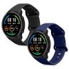 Set 2 curele pentru Xiaomi Mi Watch/Mi Watch Color Sport, Kwmobile, Negru/Albastru, Silicon, 59164.01