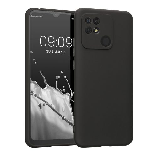 Husa Kwmobile pentru Xiaomi Redmi 10C, Silicon, Negru, 59231.47