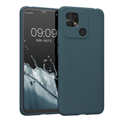 Husa Kwmobile pentru Xiaomi Redmi 10C, Silicon, Albastru, 59231.202