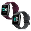 Set 2 curele pentru Willful Smartwatch/Fitnesstracker, Kwmobile, Gri/Visiniu, Silicon, 57791.04