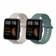 Set 2 curele pentru Xiaomi Redmi Watch 2/Redmi Watch 2 Lite, Kwmobile, Gri/Verde, Silicon, 56911.06