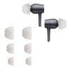 Set 6 Eartip kwmobile pentru Sony MDR-EX750BT/WI-1000X /WI-C200, Silicon, Alb, 55135.02