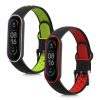 Set 2 curele kwmobile pentru Xiaomi Mi Smart Band 6/Mi Band 6/Band 5, Silicon, Verde/Rosu, 59792.05