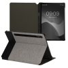 Book Cover kwmobile pentru Samsung Galaxy Tab S8/Galaxy Tab S7, Textil, Gri/Negru, 60385.25