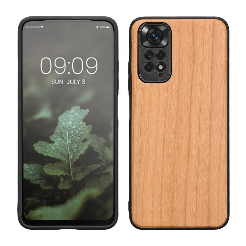 Husa kwmobile pentru Xiaomi Redmi Note 11/Redmi Note 11S, Lemn, Maro, 57376.24