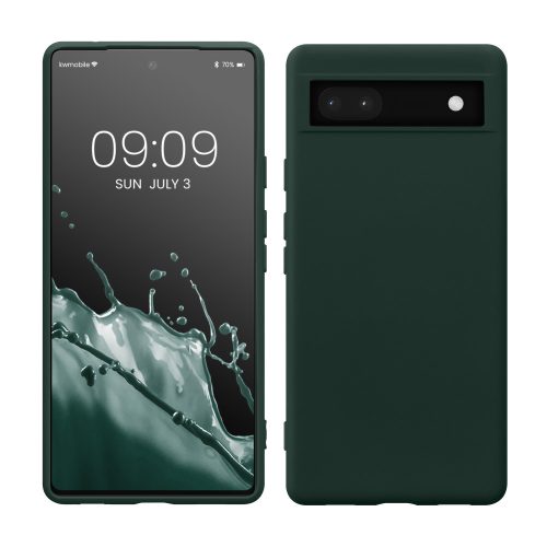 Husa kwmobile pentru Google Pixel 6a, Silicon, Verde, 58053.169