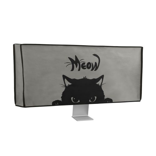 Husa pentru monitor de 34-35" Kwmobile, Gri/Negru, Plastic, 49780.03