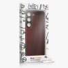 Husa kwmobile pentru Samsung Galaxy S23, Lemn, Visiniu/Negru, 60294.20