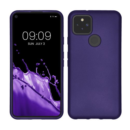 Husa kwmobile pentru Google Pixel 5, Silicon, Violet, 53565.241