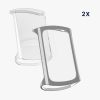 Set 2 Huse Kwmobile pentru Fitbit Charge 5, Silicon, Transparent/Gri, 56385.04