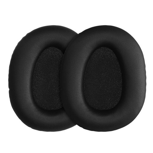 Set 2 Earpads kwmobile pentru Sony WH-CH700N, Piele ecologica, Negru, 48916.47