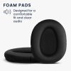 Set 2 Earpads kwmobile pentru Sony WH-CH700N, Piele ecologica, Negru, 48916.47