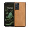 Husa Kwmobile pentru Xiaomi Redmi Note 11 Pro 5G/Redmi Note 12 Pro, Maro/Negru, Lemn/Silicon, 57377.05