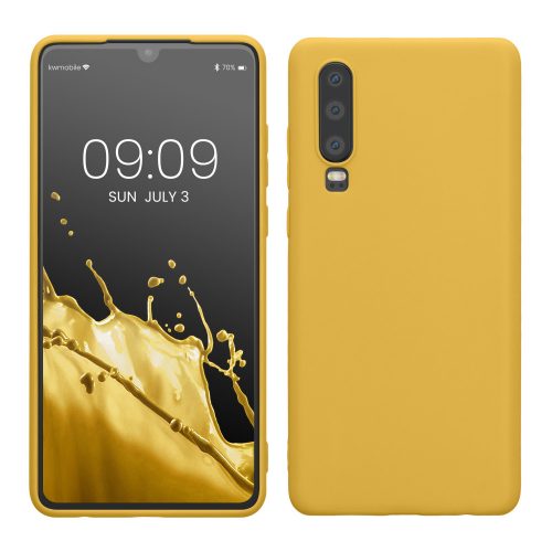 Husa Kwmobile pentru Huawei P30, Galben, Silicon, 47410.165