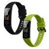 Set 2 Curele Kwmobile pentru Honor Band 5/Band 4, Negru/Verde, Silicon, 59596.06