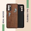 Husa Kwmobile pentru Motorola Moto G52/Moto G82, Multicolor, Lemn/Silicon, 58541.03