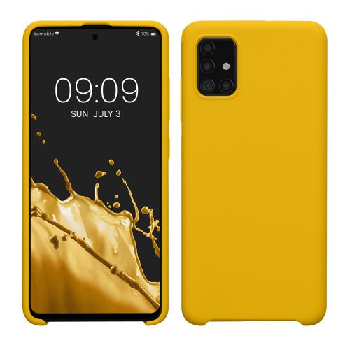 Husa Kwmobile pentru Samsung Galaxy A51, Galben, Silicon, 51197.165