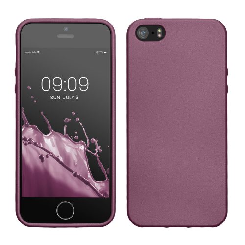 Husa Kwmobile pentru Apple iPhone SE/iPhone 5/iPhone 5S, Mov, Silicon, 40816.230