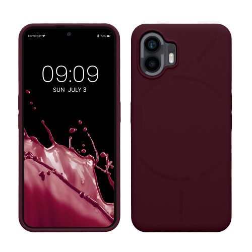 Husa Kwmobile pentru Nothing Phone (2), Visiniu, Silicon, 61746.187