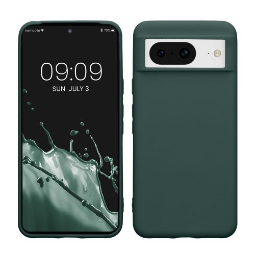 Husa Kwmobile pentru Google Pixel 8, Verde inchis, Silicon, 61855.171