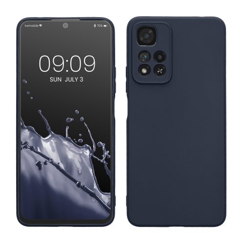 Husa Kwmobile pentru Xiaomi Redmi Note 11 Pro Plus 5G, Albastru inchis, Silicon, KWM000015PY012C