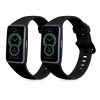 Set 2 Curele Kwmobile pentru Huawei Band 6, Negru, Silicon, KWM000016VS011C