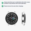 Set 2 Huse Kwmobile cu sticla securizata pentru Samsung Galaxy Watch 6, Negru/Transparent, Plastic, KWM000024TC001C