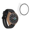 Set 2 Huse Kwmobile cu sticla securizata pentru Samsung Galaxy Watch 6, Crem/Transparent, Plastic, KWM000024TC002C