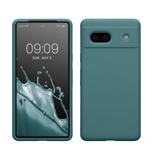 Husa Kwmobile pentru Google Pixel 7a, Verde inchis, Silicon, KWM000019YE017C