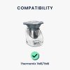 Husa de protectie Kwmobile pentru Thermomix TM6/TM5, Negru/Alb, Plastic, KWM000013EH015C