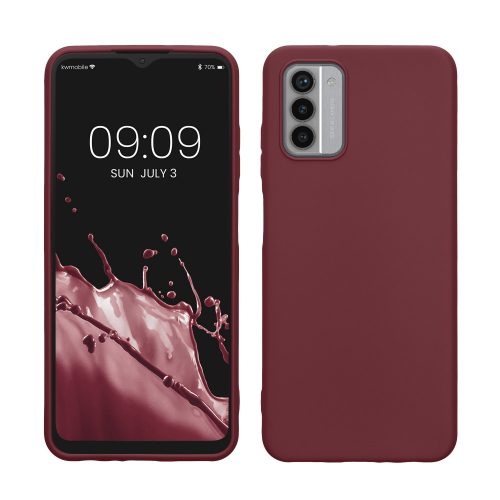 Husa Kwmobile pentru Nokia G42 5G, Visiniu, Silicon, KWM000021KN003C