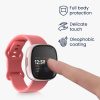 Set 2 Huse Kwmobile cu sticla securizata pentru Fitbit Versa 4/Sense 2, Transparent, Plastic, KWM000024UJ001C