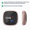 Set 2 Huse Kwmobile cu sticla securizata pentru Fitbit Versa 4/Sense 2, Transparent, Plastic, KWM000024UJ001C