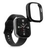 Set 2 Huse Kwmobile cu sticla securizata pentru Honor Watch 4, Transparent/Negru, Plastic, KWM000024UK002C