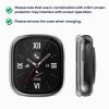 Set 2 Huse Kwmobile cu sticla securizata pentru Honor Watch 4, Transparent/Negru, Plastic, KWM000024UK002C