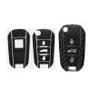 Set 2 Autocolante cheie auto Kwmobile pentru Peugeot 3 Butoane, Negru, PVC, KWM000024UO001C