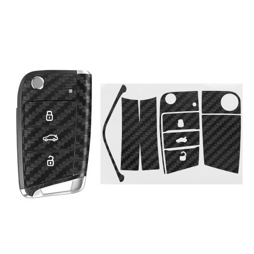 Set 2 Autocolante cheie auto Kwmobile pentru VW 3 Butoane, Negru, PVC, KWM000024UP001C