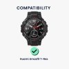 Set 2 Folii de protectie Kwmobile pentru Amazfit T-Rex, Transparent/Negru, Polimer, KWM000024VB001C