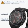 Set 2 Folii de protectie Kwmobile pentru Amazfit T-Rex Pro, Transparent/Negru, Polimer, KWM000024VD001C