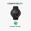 Set 2 Folii de protectie Kwmobile pentru Amazfit T-Rex Pro, Transparent/Negru, Polimer, KWM000024VD001C