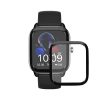 Set 2 Folii de protectie Kwmobile pentru Amazfit GTS 4 Mini, Transparent/Negru, Polimer, KWM000024VF001C