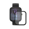 Set 2 Folii de protectie Kwmobile pentru Amazfit Bip 3 Pro, Transparent/Negru, Polimer, KWM000024VI001C