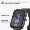 Set 2 Folii de protectie Kwmobile pentru Amazfit Bip 3 Pro, Transparent/Negru, Polimer, KWM000024VI001C